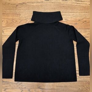 Athleta Black Merino Wool Cashmere Turtleneck Sweater XS